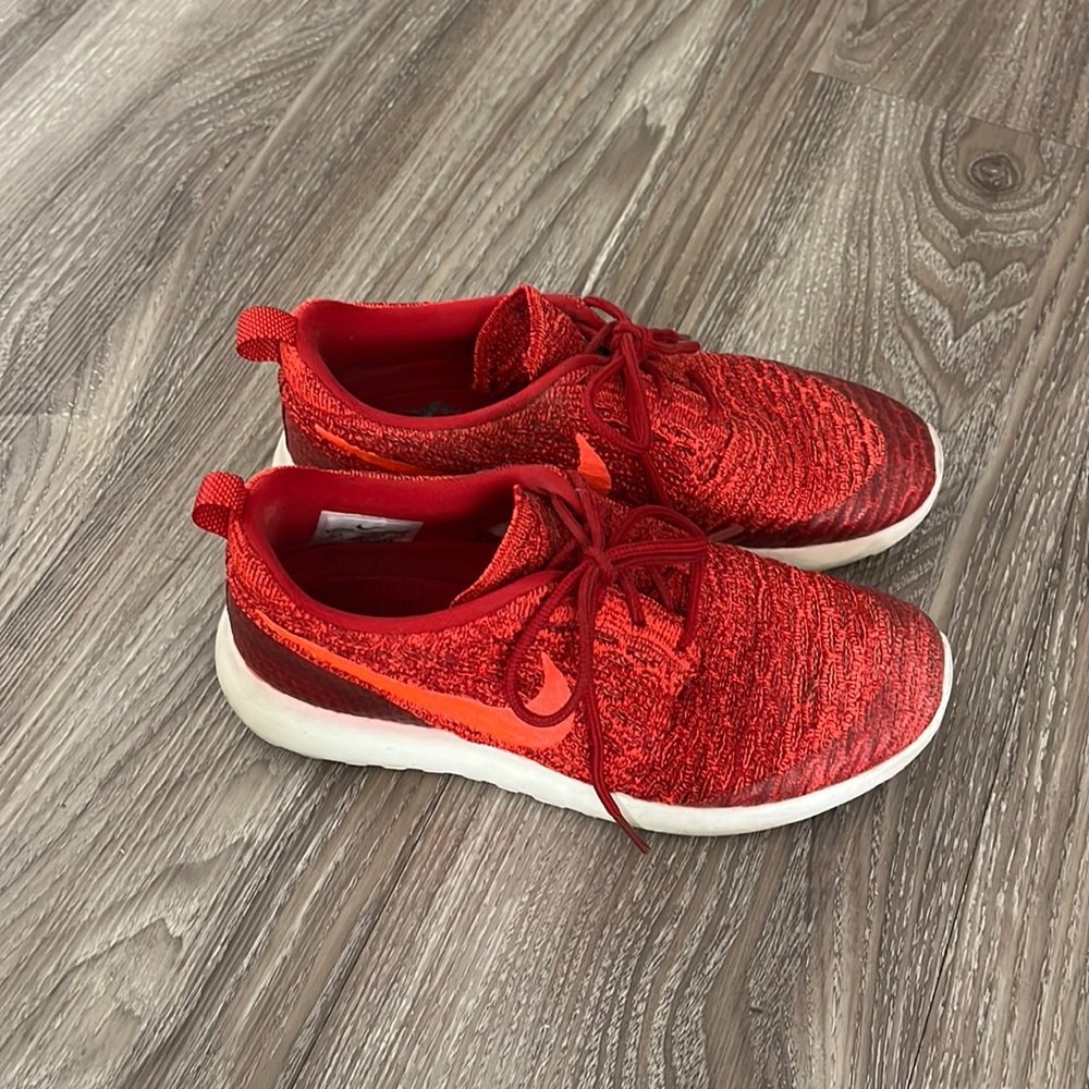 Red sneakers